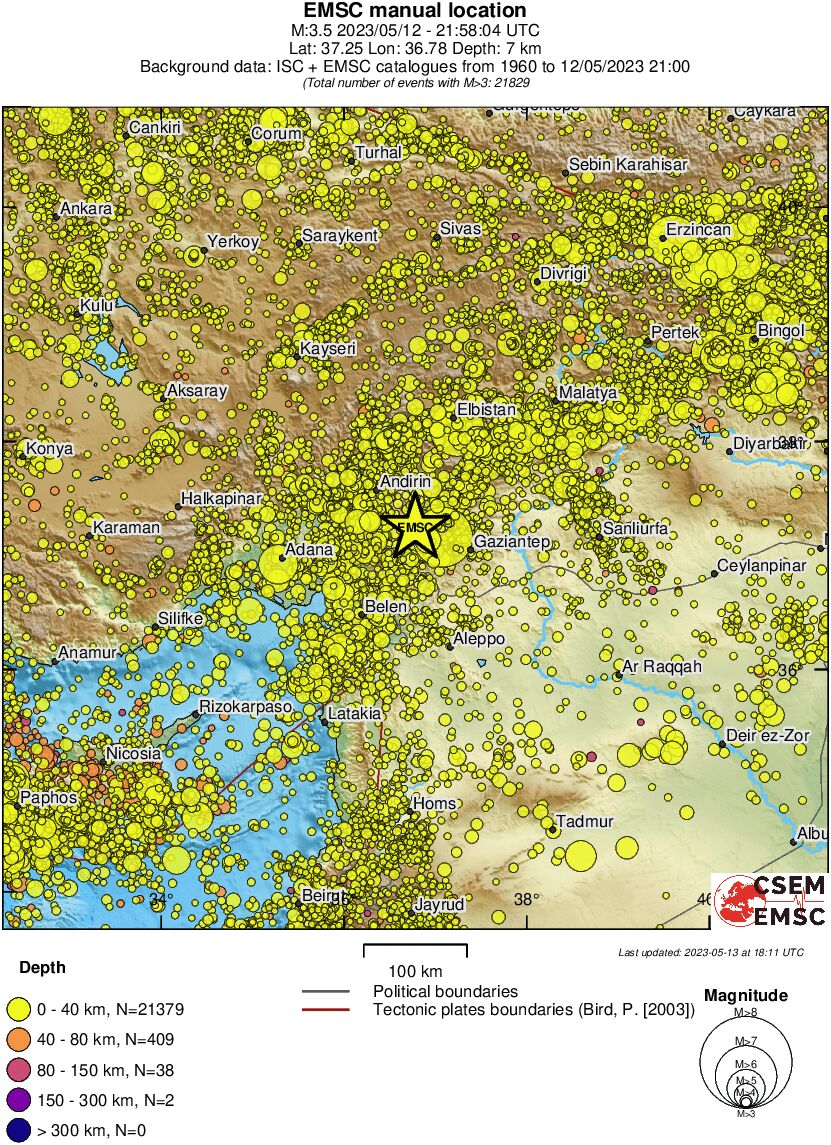 regional historical seismicity