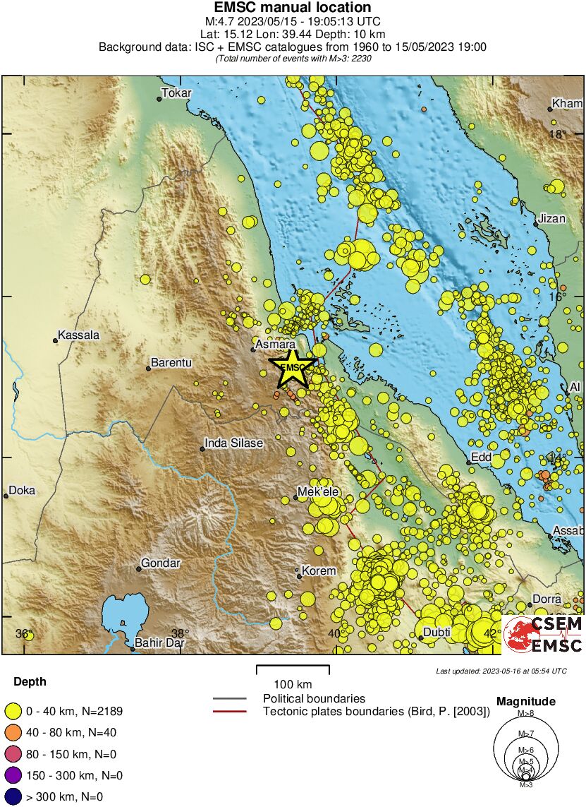 regional historical seismicity