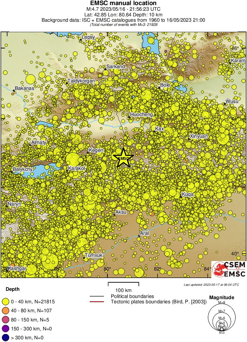 regional historical seismicity