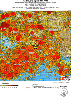 regional magnitude historical seismicity