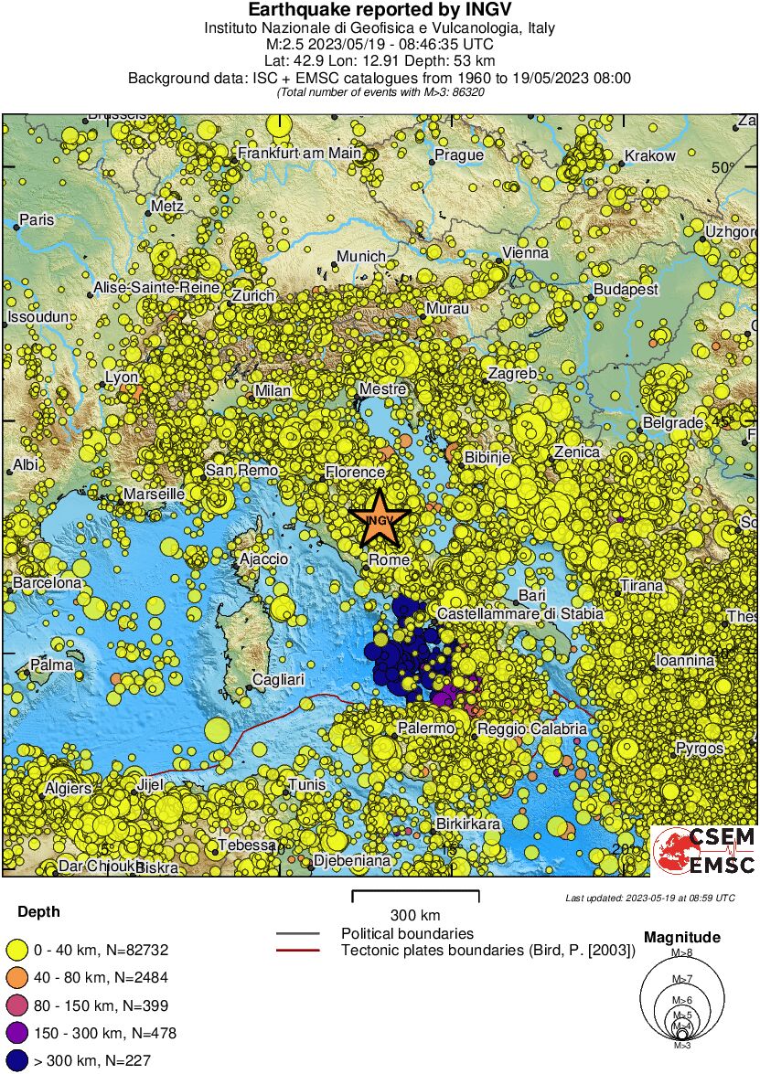 wide historical seismicity