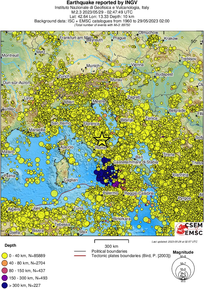 wide historical seismicity