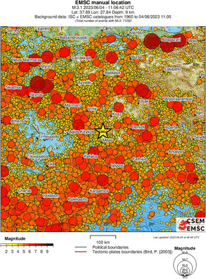 regional magnitude historical seismicity