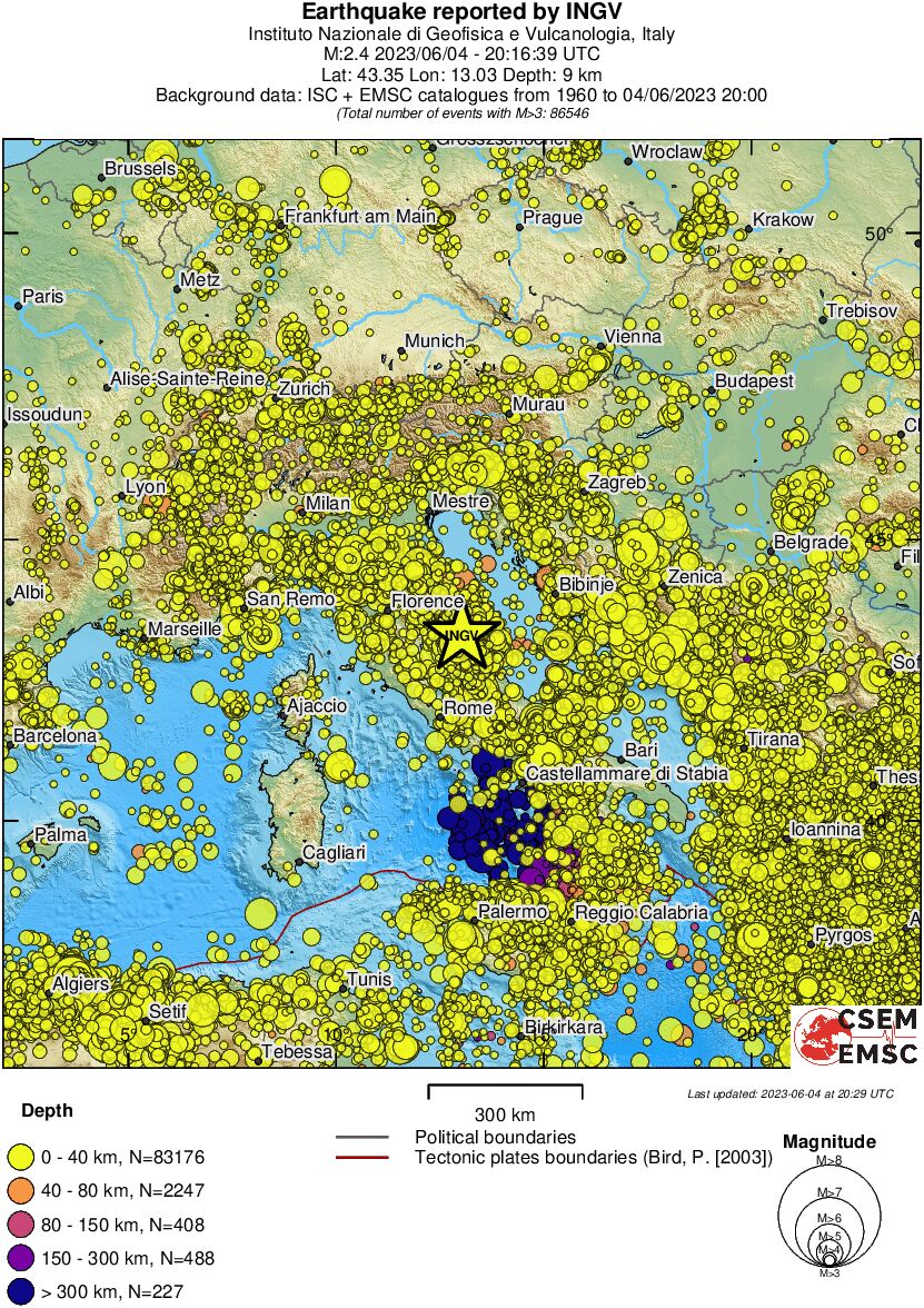 wide historical seismicity