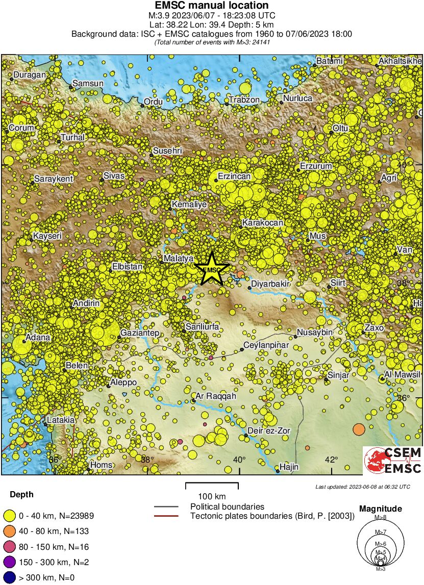 regional historical seismicity