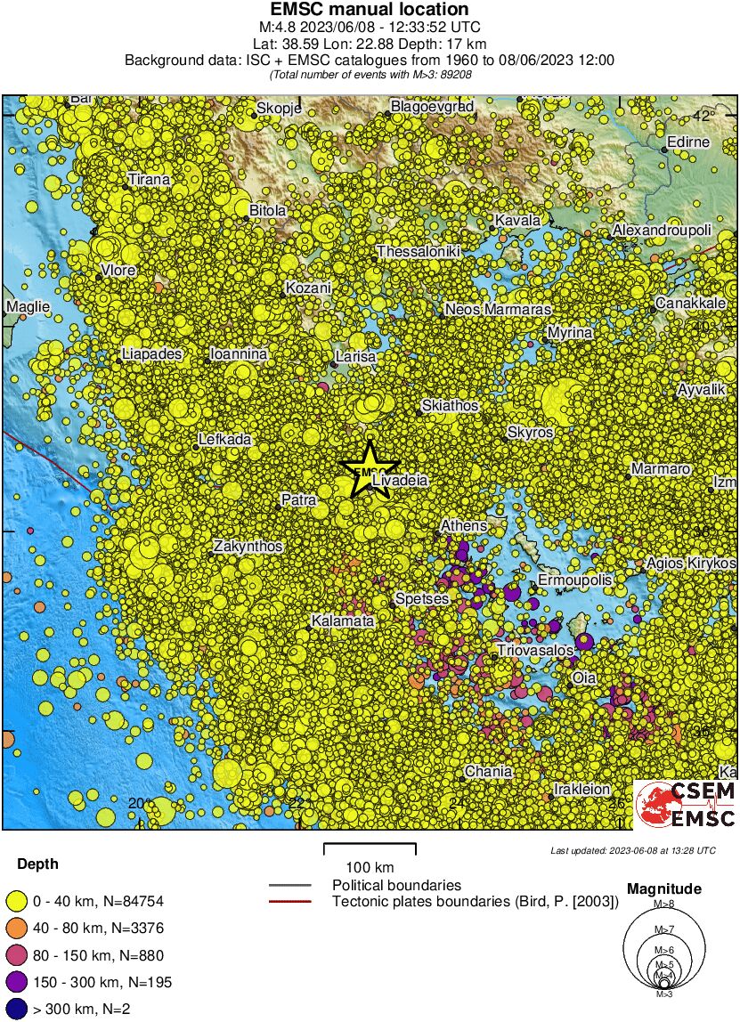 regional historical seismicity