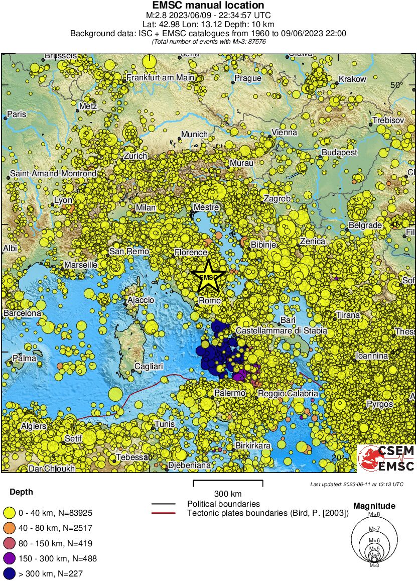wide historical seismicity