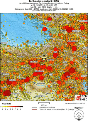 regional magnitude historical seismicity