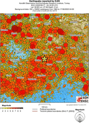 regional magnitude historical seismicity