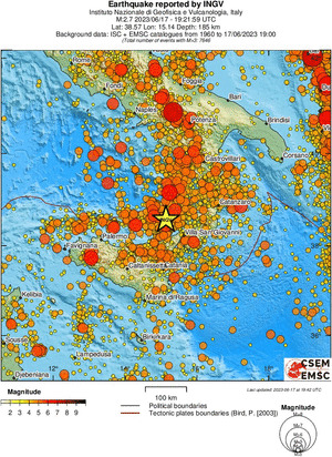 regional magnitude historical seismicity
