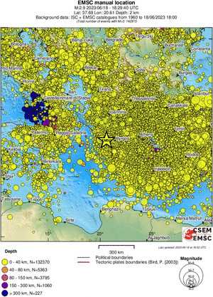 wide historical seismicity
