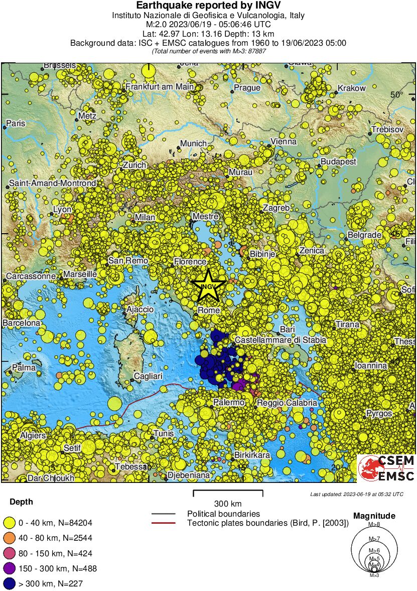wide historical seismicity