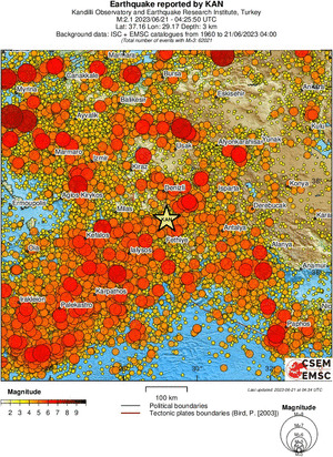 regional magnitude historical seismicity