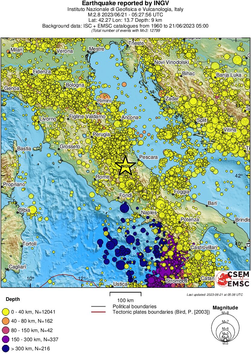 regional historical seismicity