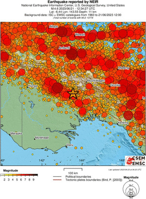 regional magnitude historical seismicity