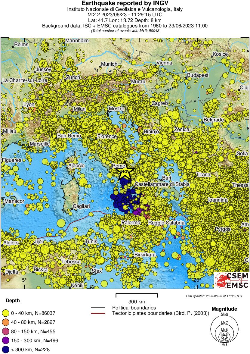 wide historical seismicity