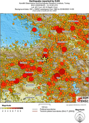 regional magnitude historical seismicity