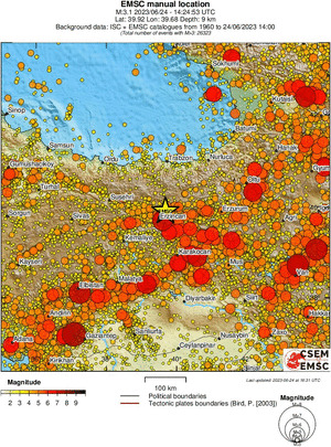 regional magnitude historical seismicity