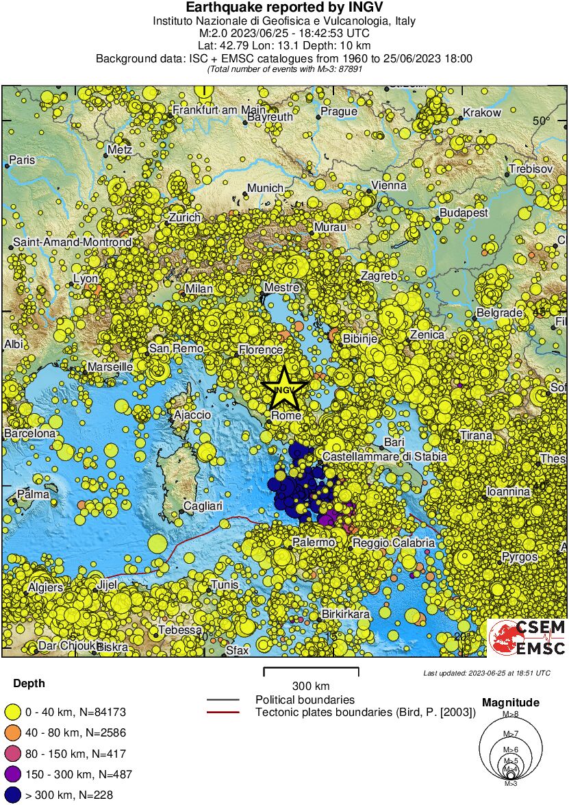 wide historical seismicity
