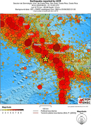 regional magnitude historical seismicity