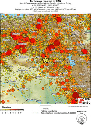 regional magnitude historical seismicity