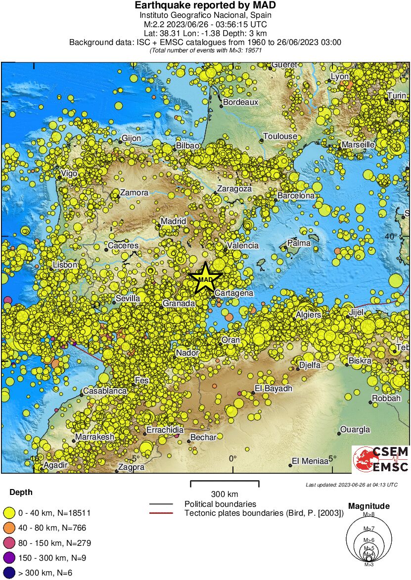 wide historical seismicity