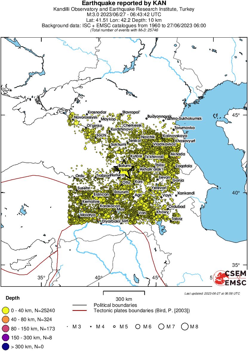 regional historical seismicity