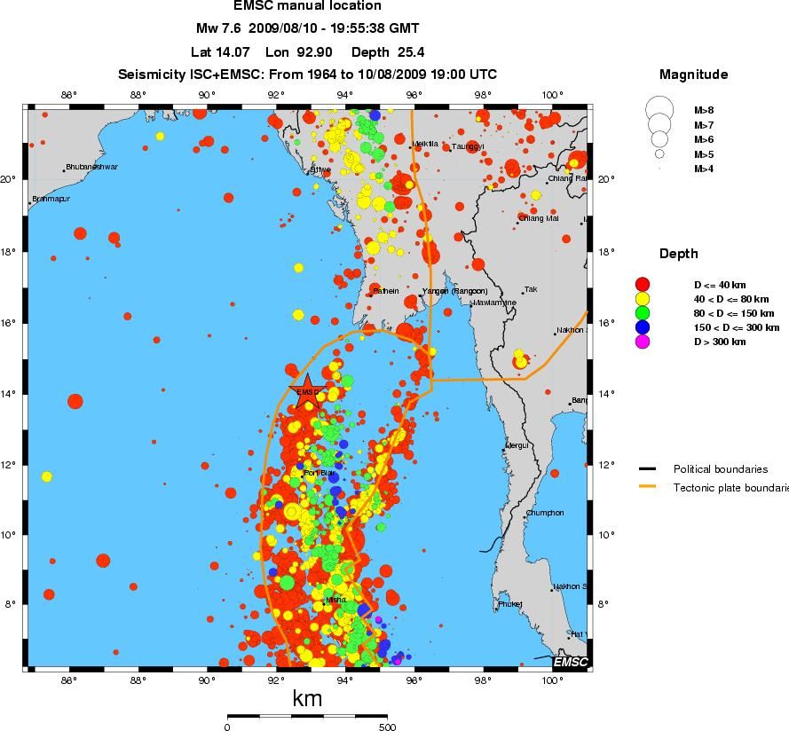 wide historical seismicity