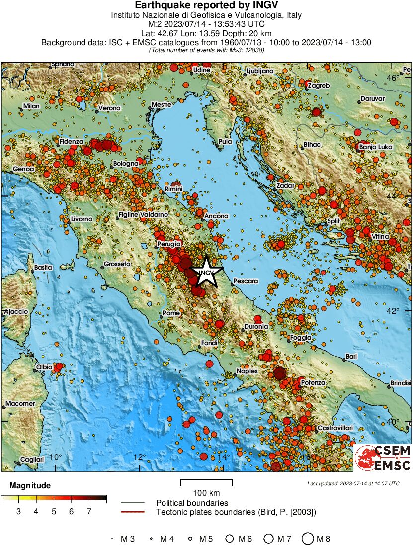 regional magnitude historical seismicity
