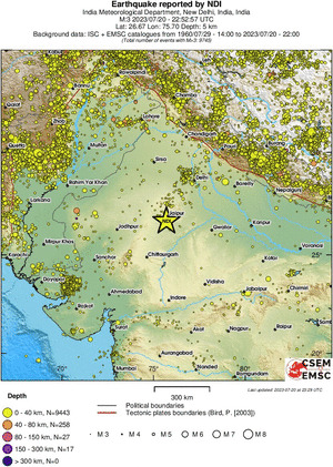 wide historical seismicity