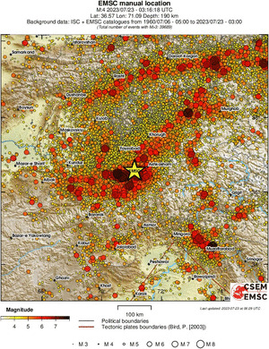 regional magnitude historical seismicity
