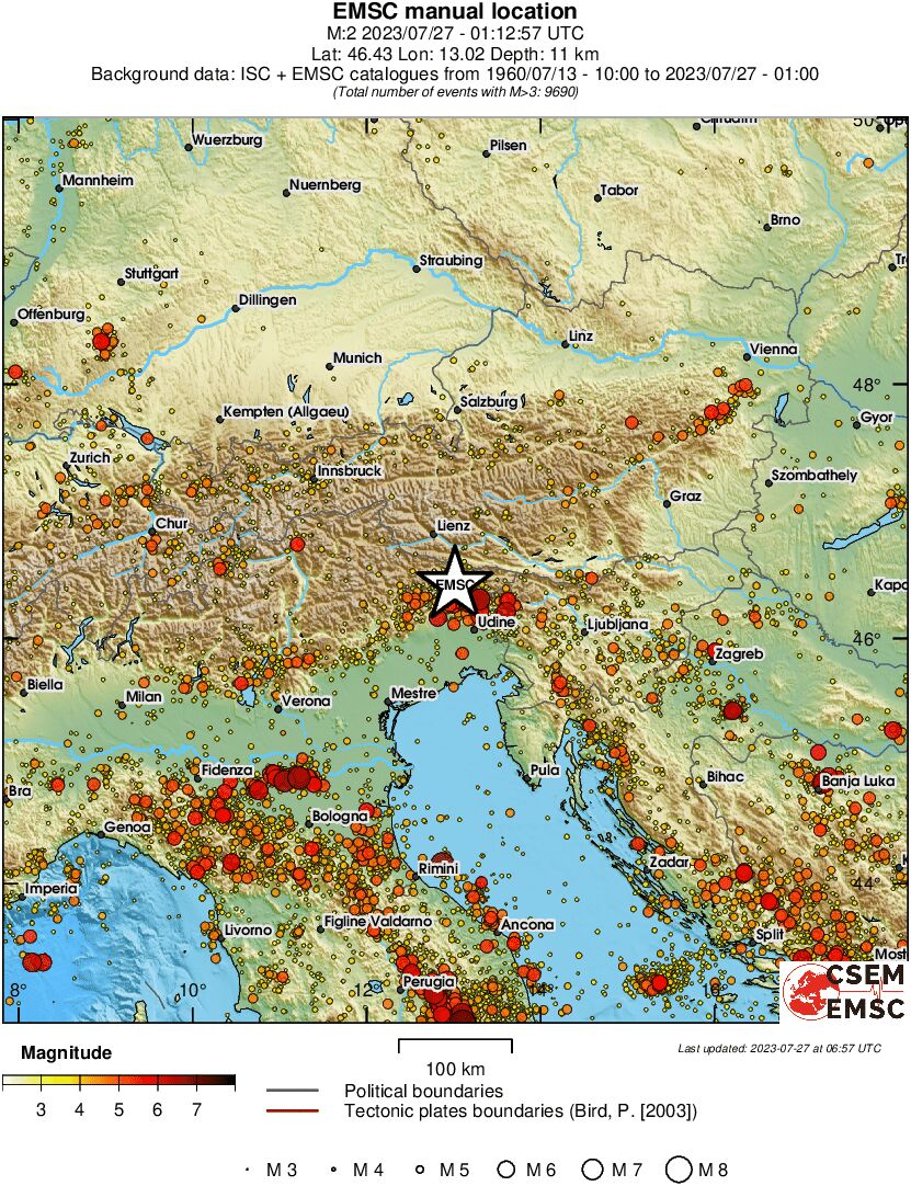 regional magnitude historical seismicity