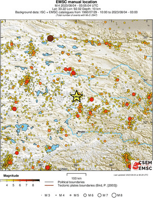 regional magnitude historical seismicity