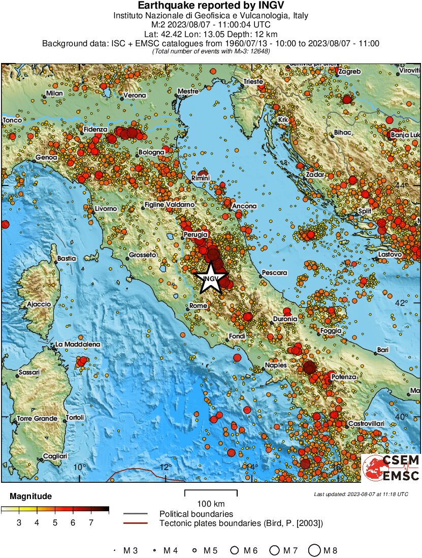 regional magnitude historical seismicity