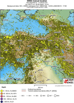 wide historical seismicity