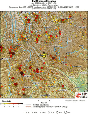 regional magnitude historical seismicity