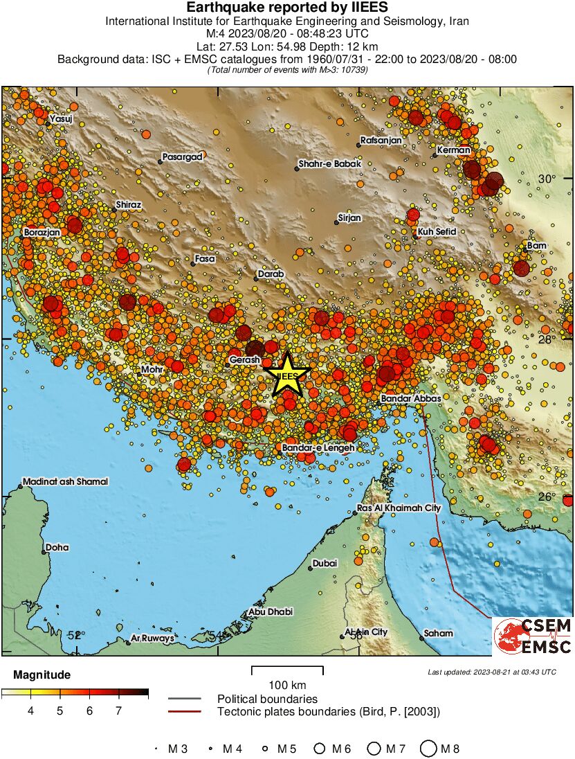 regional magnitude historical seismicity