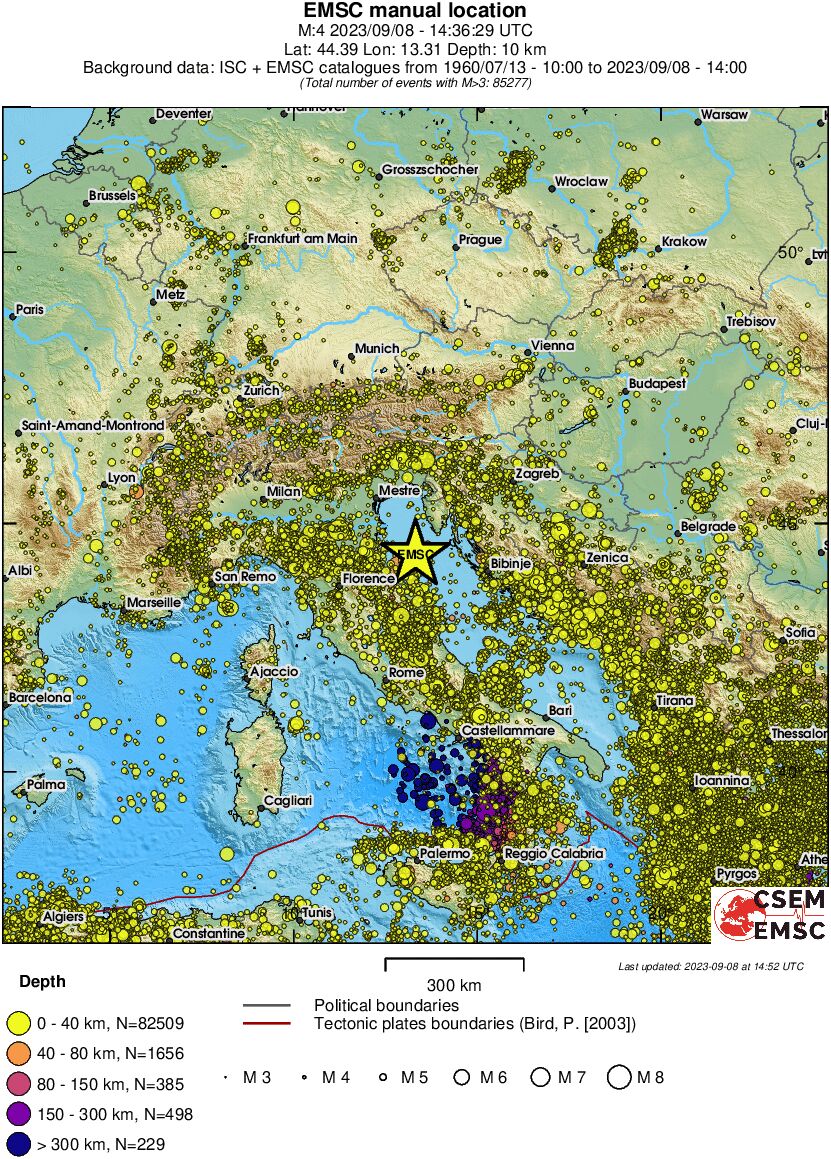 wide historical seismicity