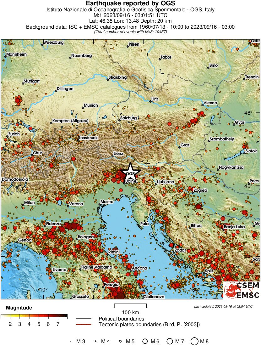regional magnitude historical seismicity