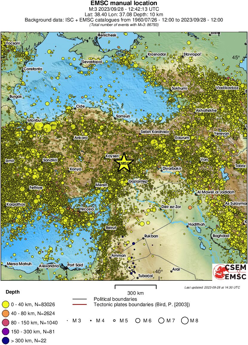 wide historical seismicity