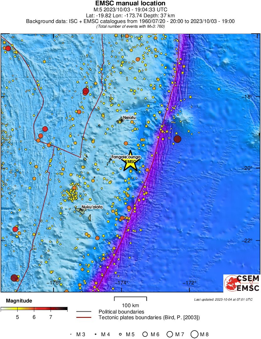 regional magnitude historical seismicity