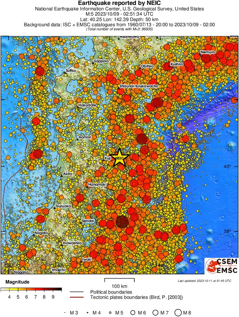 regional magnitude historical seismicity