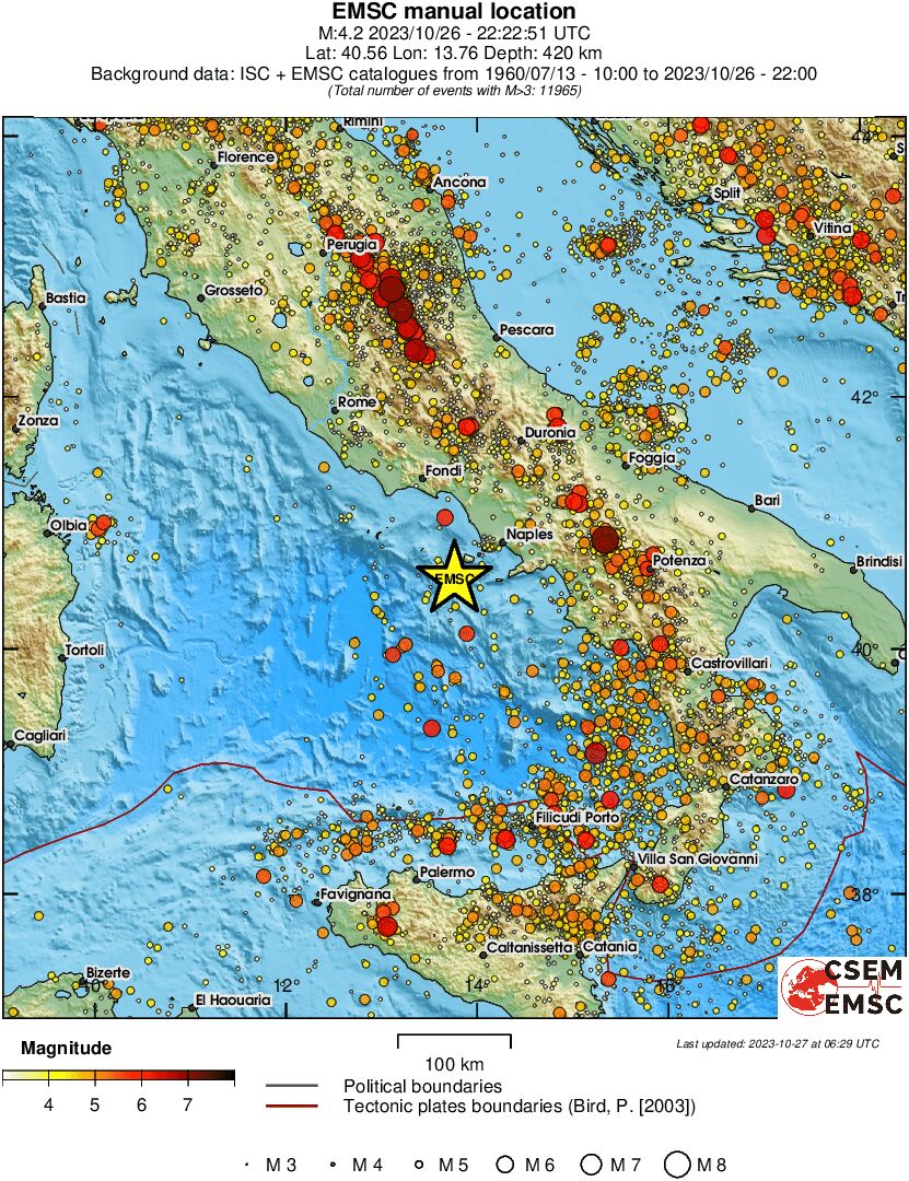 regional magnitude historical seismicity