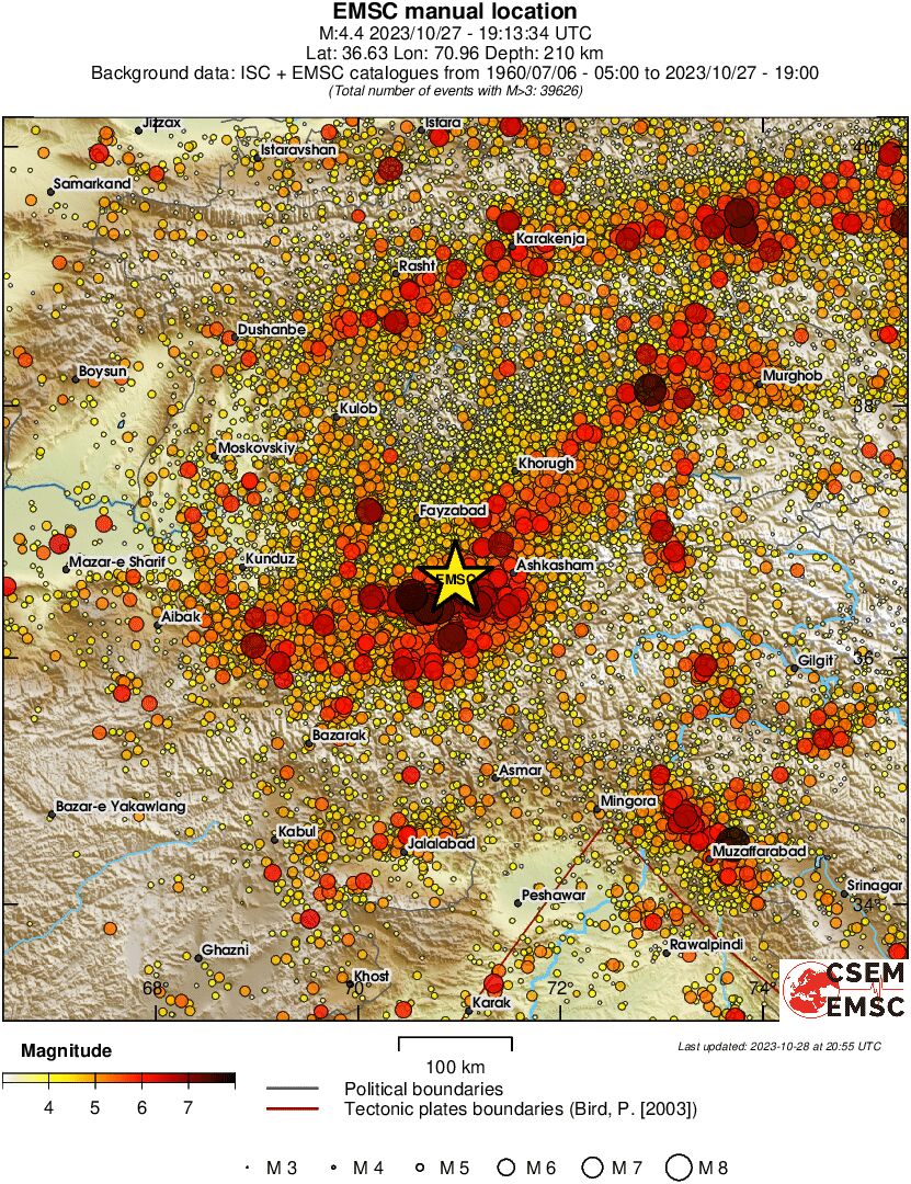 regional magnitude historical seismicity