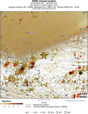 regional magnitude historical seismicity