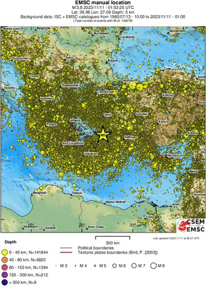 wide historical seismicity