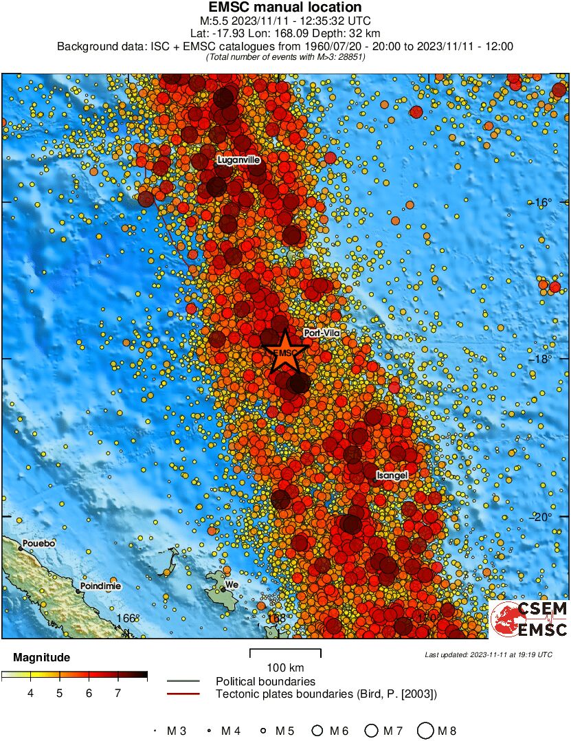 regional magnitude historical seismicity