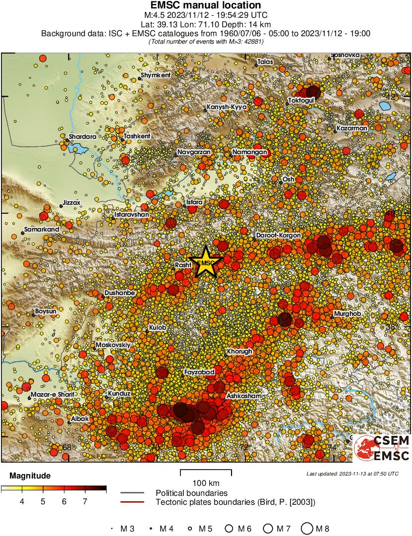 regional magnitude historical seismicity