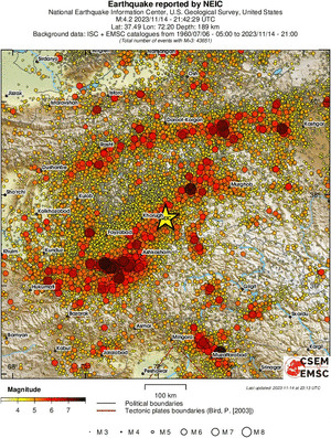 regional magnitude historical seismicity