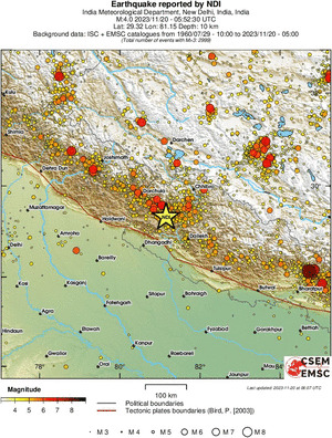 regional magnitude historical seismicity